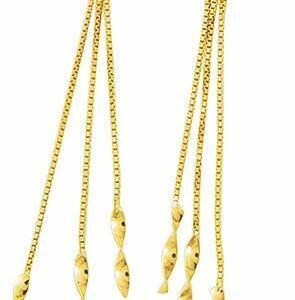 Boucles d'oreilles pendantes en or jaune