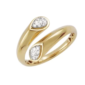 Bague Toi & Moi en or jaune et diamants