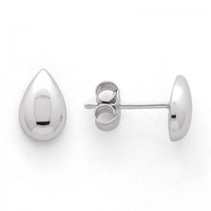 Boucles d'oreilles goutte or blanc