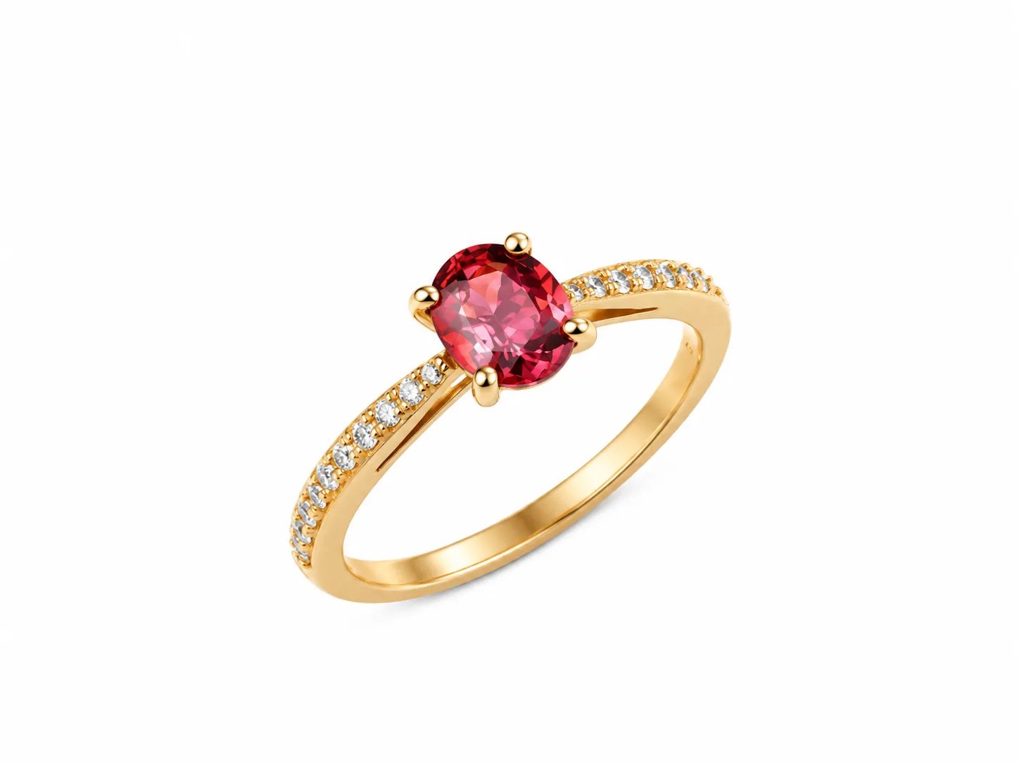 Bague Saphir Orange de Madagascar et Diamants – Waskoll